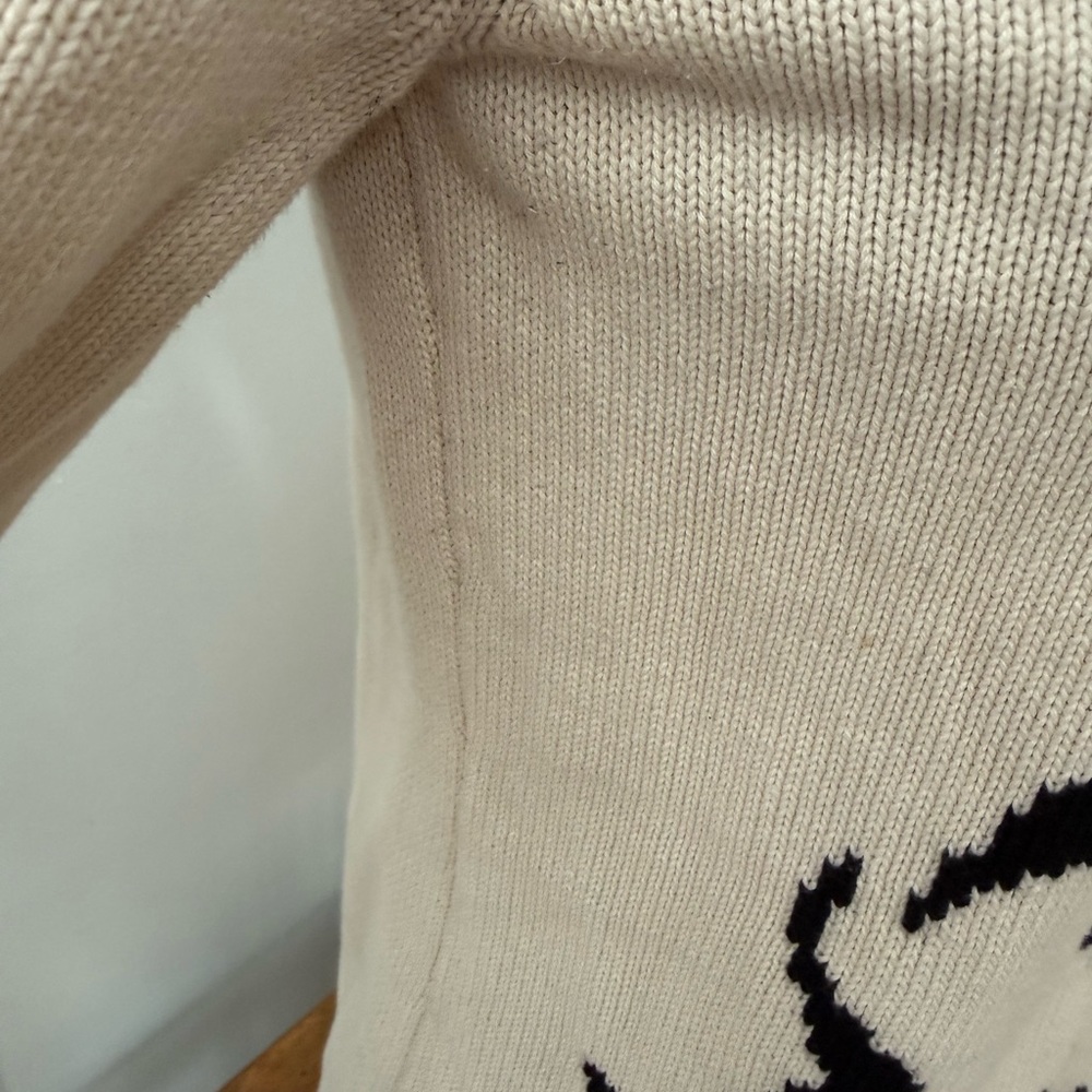 Betsey Johnson Cream Marilyn Graphic Long Sweater - Picture 6 of 7